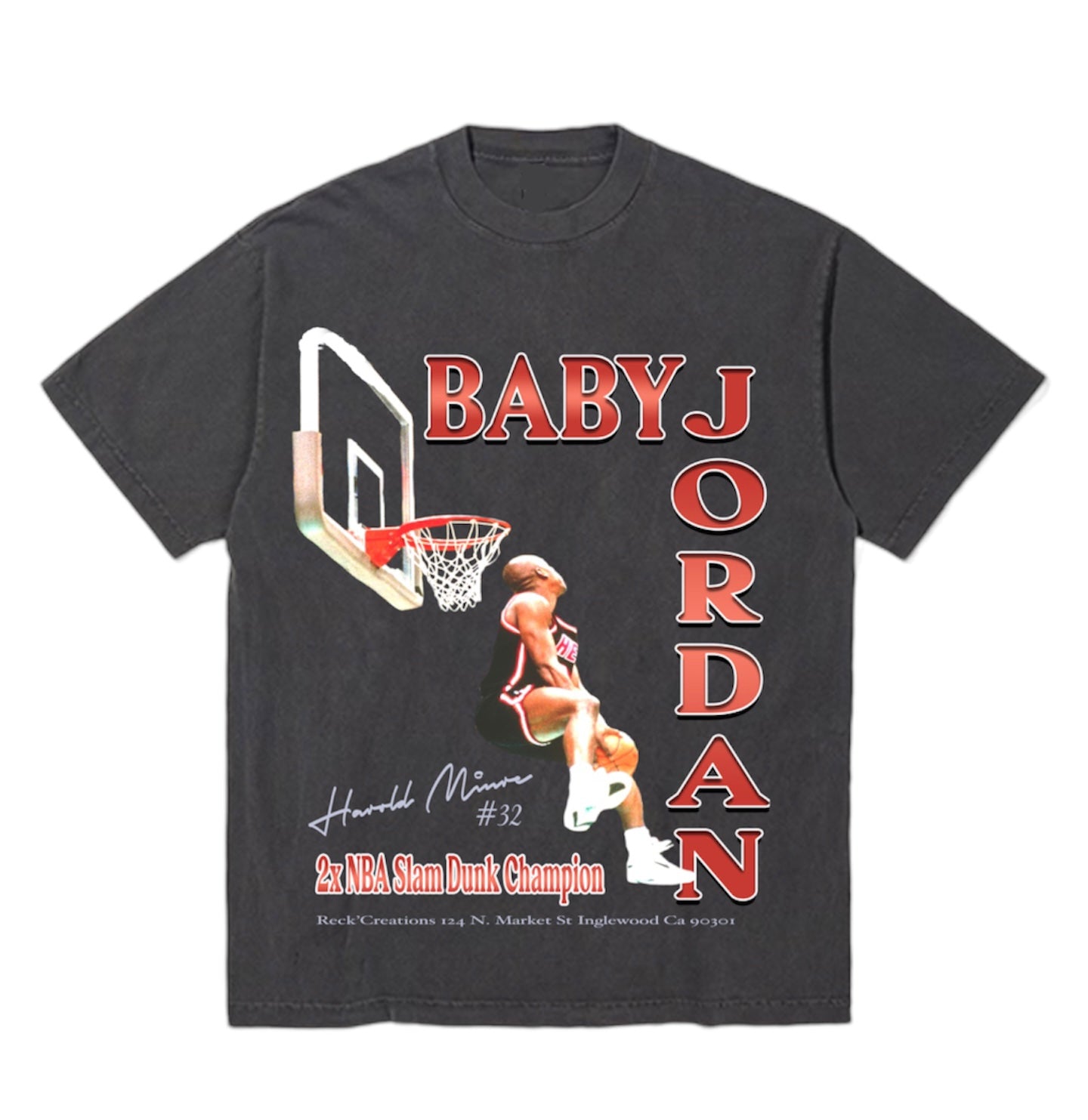 “Baby Jordan” Box Tee pigment blk/red