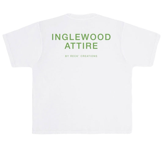 Inglewood Attire Heavyweight Tee - pigment white/Kelly