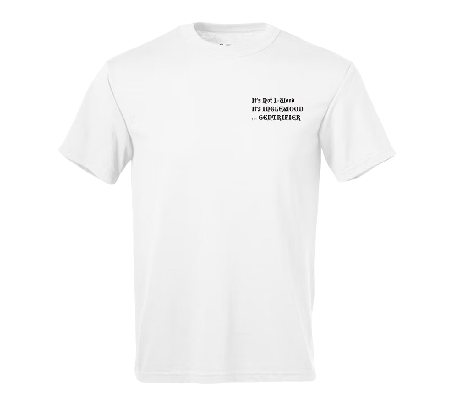 Not “i Wood” Gentrification Tee - white/blk