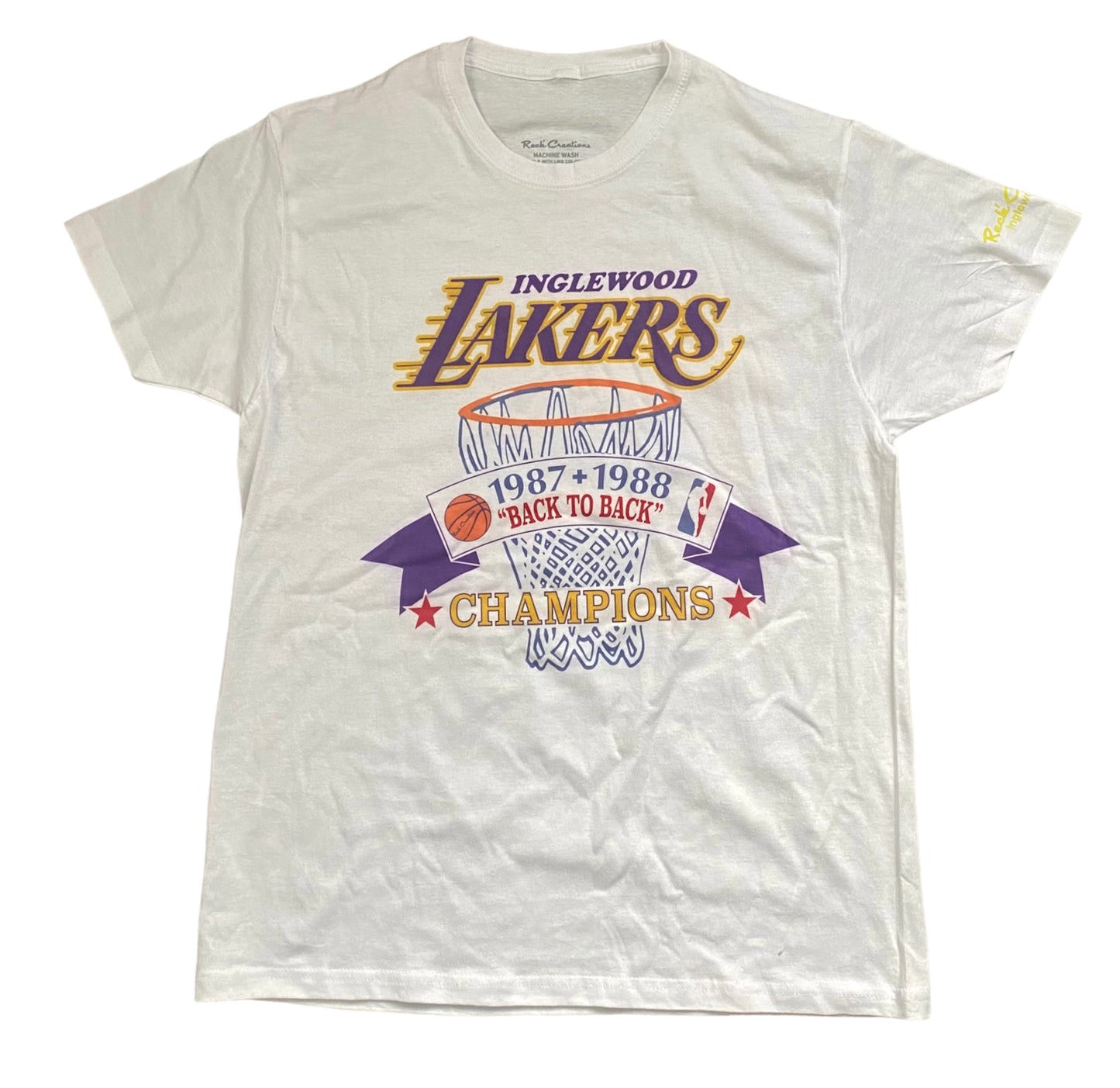 Manchester “Back 2 Back” Vintage Tee (white,purple,gold)