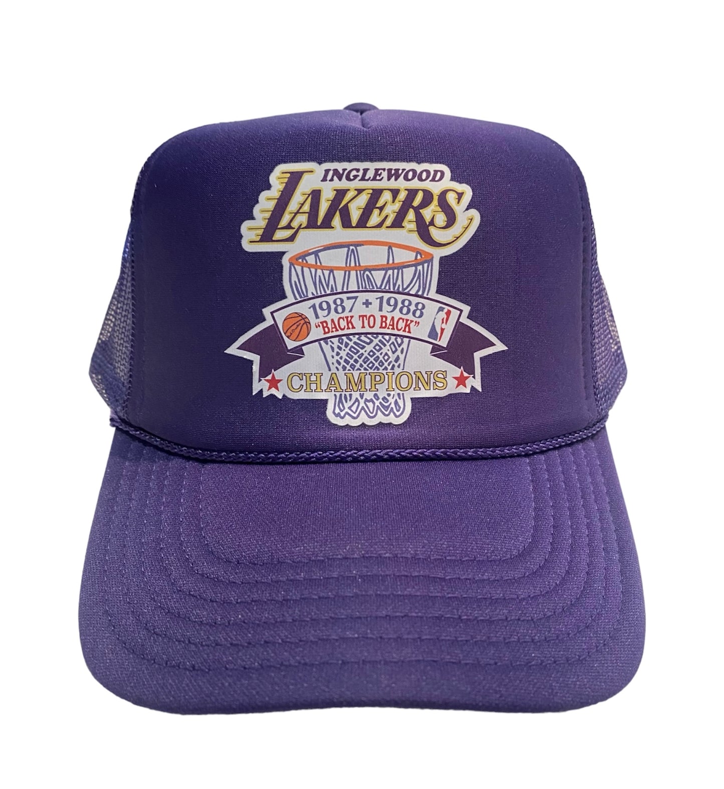 Manchester “Back 2 Back” Vintage Trucker Cap - purple/gold