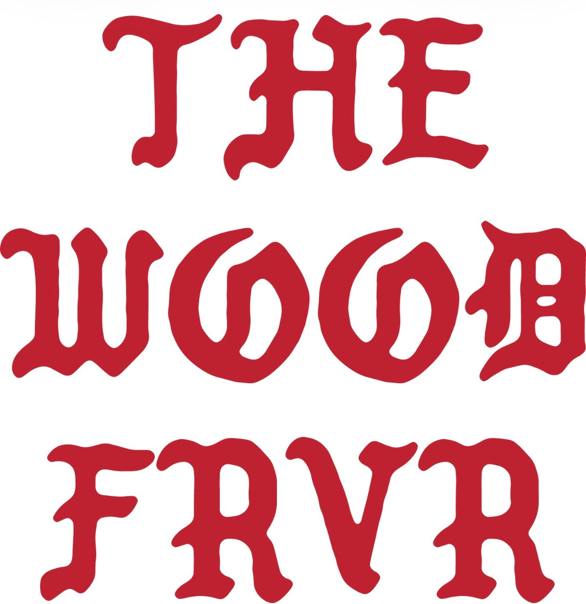 The Wood FRVR Oversized Tee - (white/red)