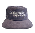 Cultivated in Inglewood Cord Cap - smoke grey/off white