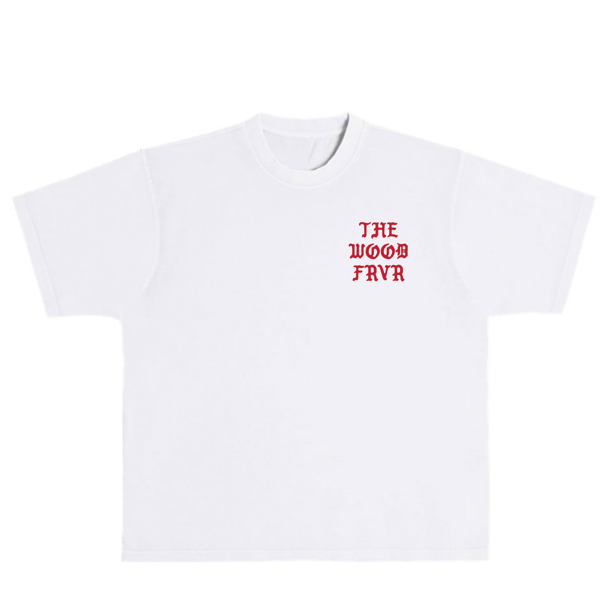 The Wood FRVR Oversized Tee - (red/white)