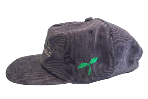 Cultivated in Inglewood Cord Cap - smoke grey/off white