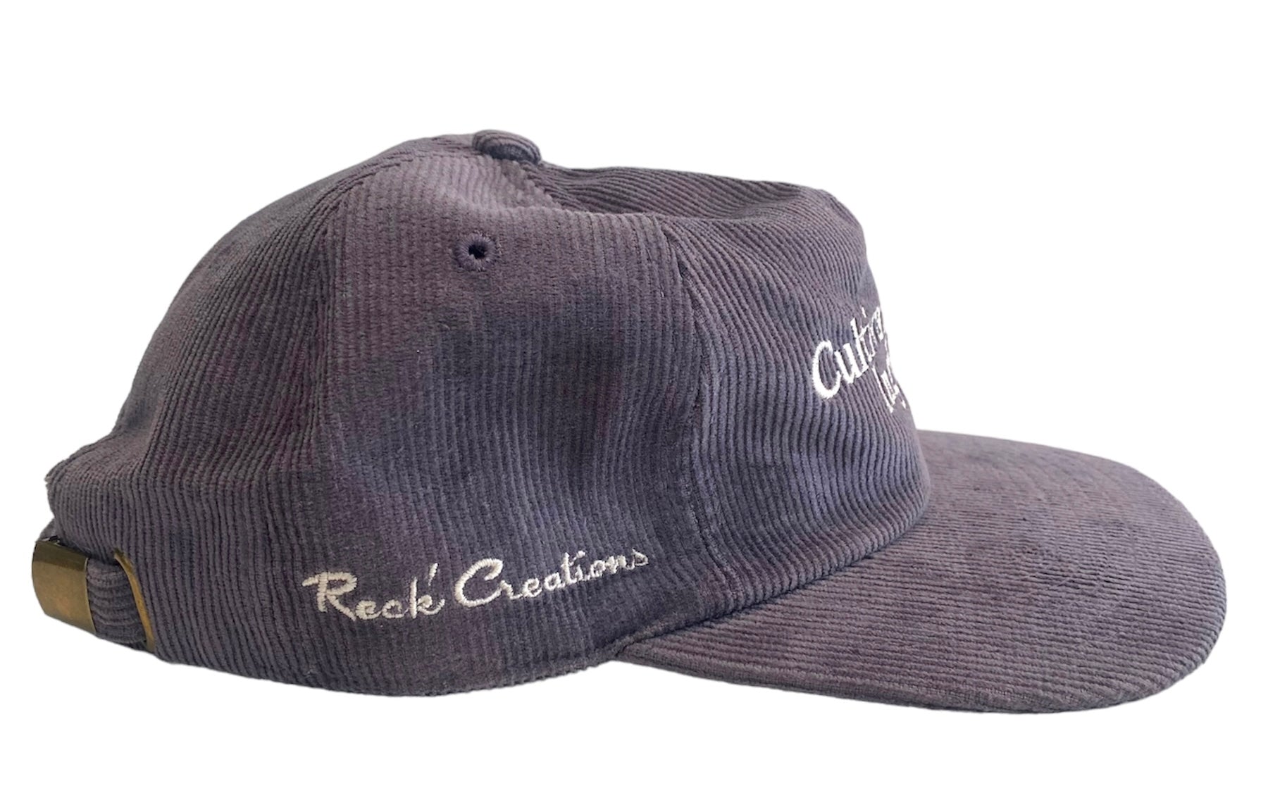 Cultivated in Inglewood Cord Cap - smoke grey/off white