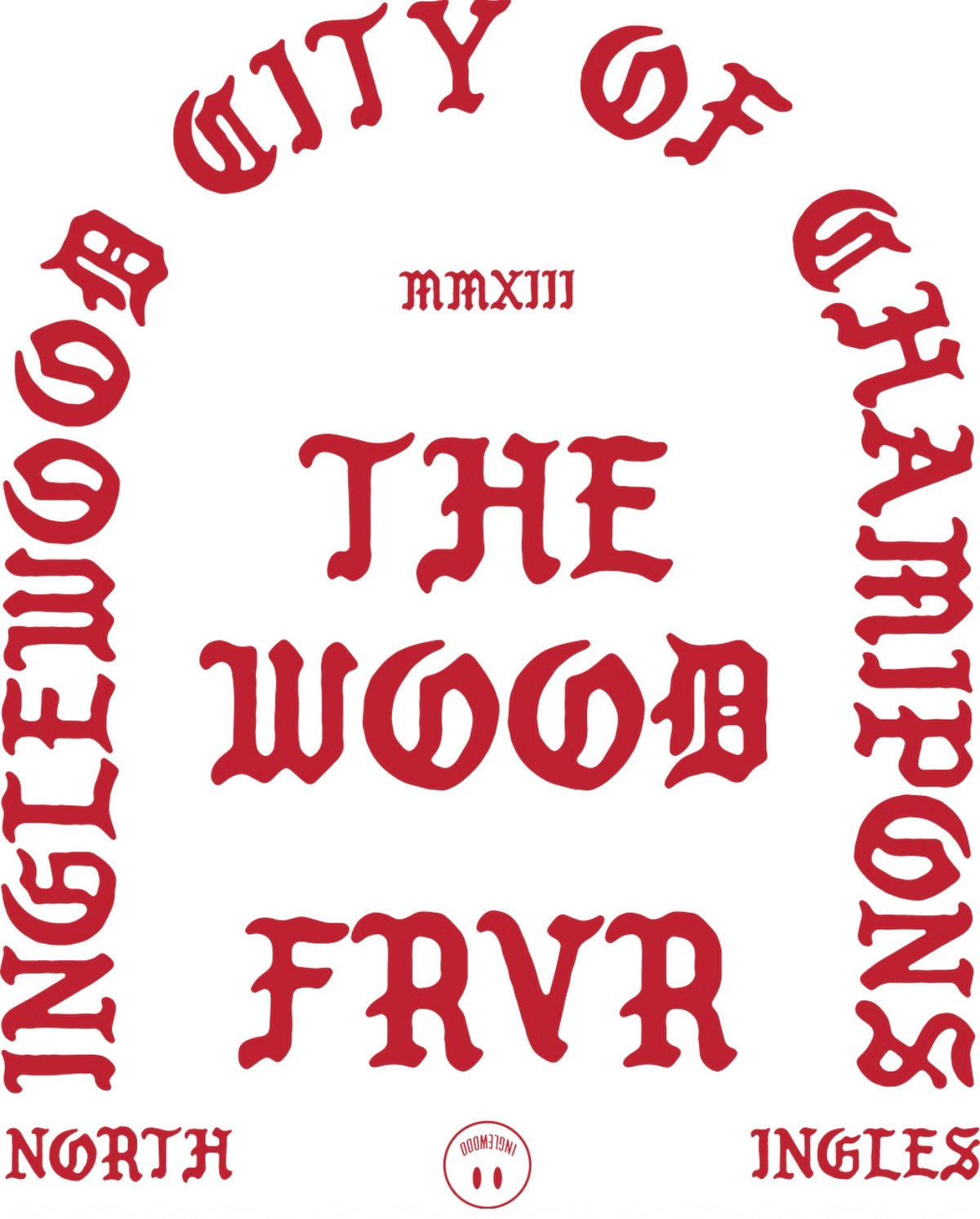 The Wood FRVR Oversized Tee - (white/red)
