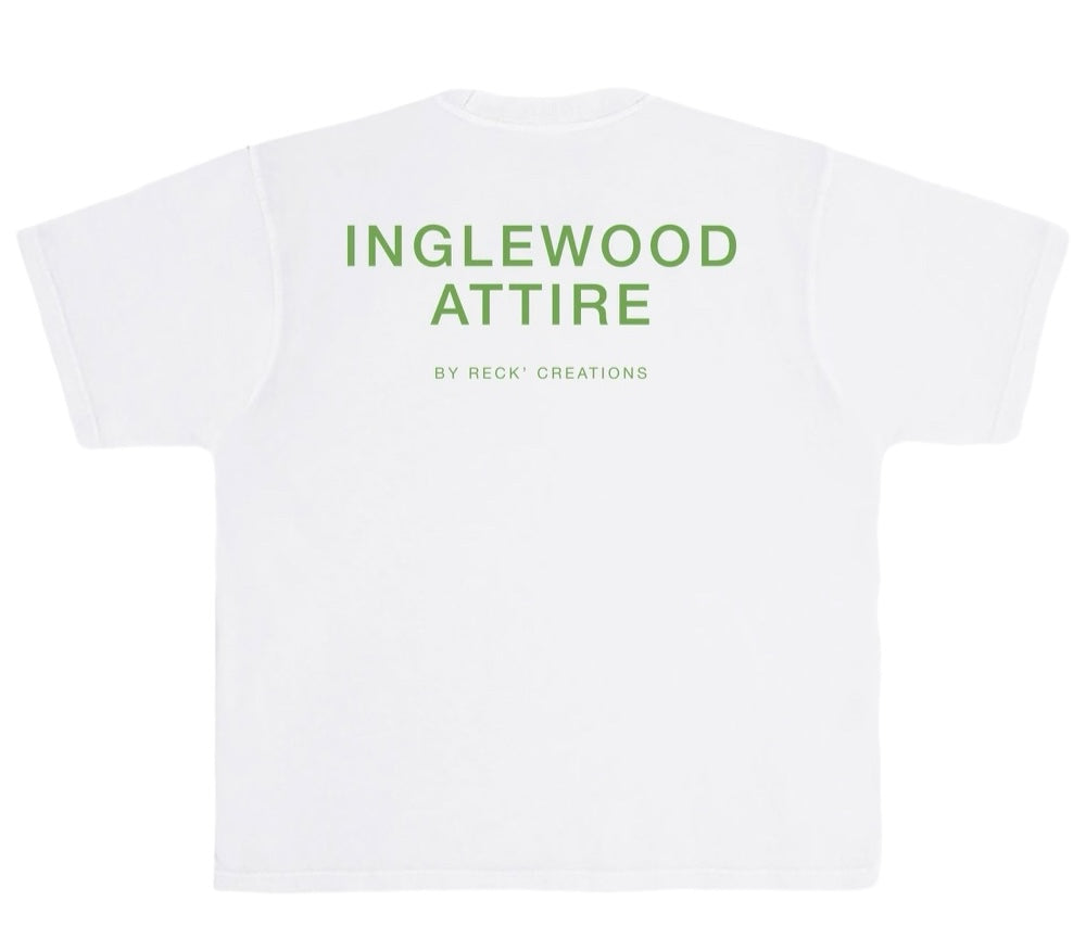 Inglewood Attire Heavyweight Tee - pigment white/Kelly