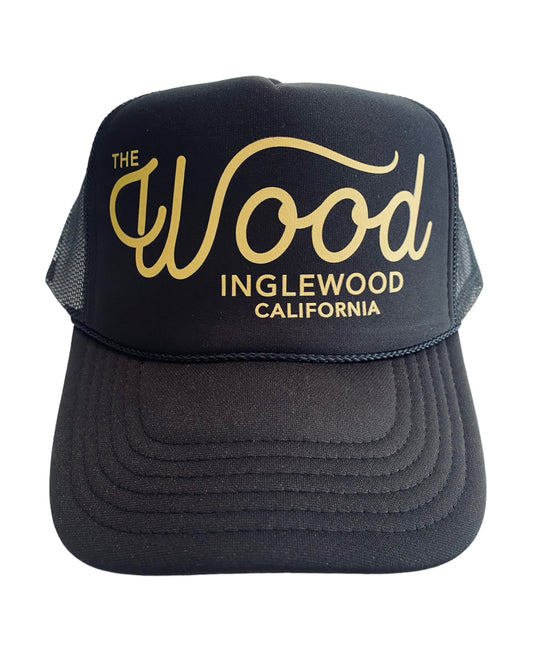 The Wood Trucker Cap - blk/metallic gold