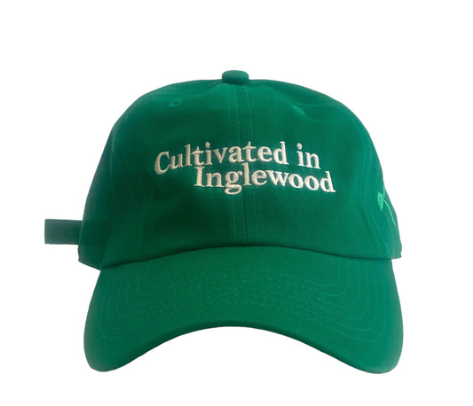 Cultivated in Inglewood Dad Cap - kelly/off white