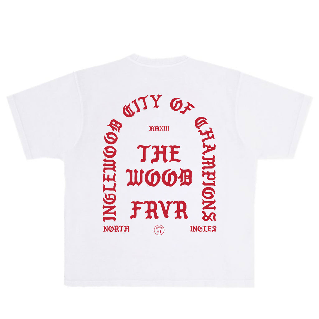 The Wood FRVR Oversized Tee - (red/white)