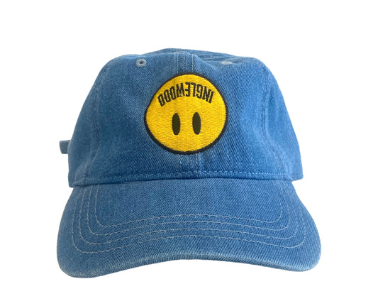 Doomlife Inglewood Frown Denim Dad Cap - denim/yellow