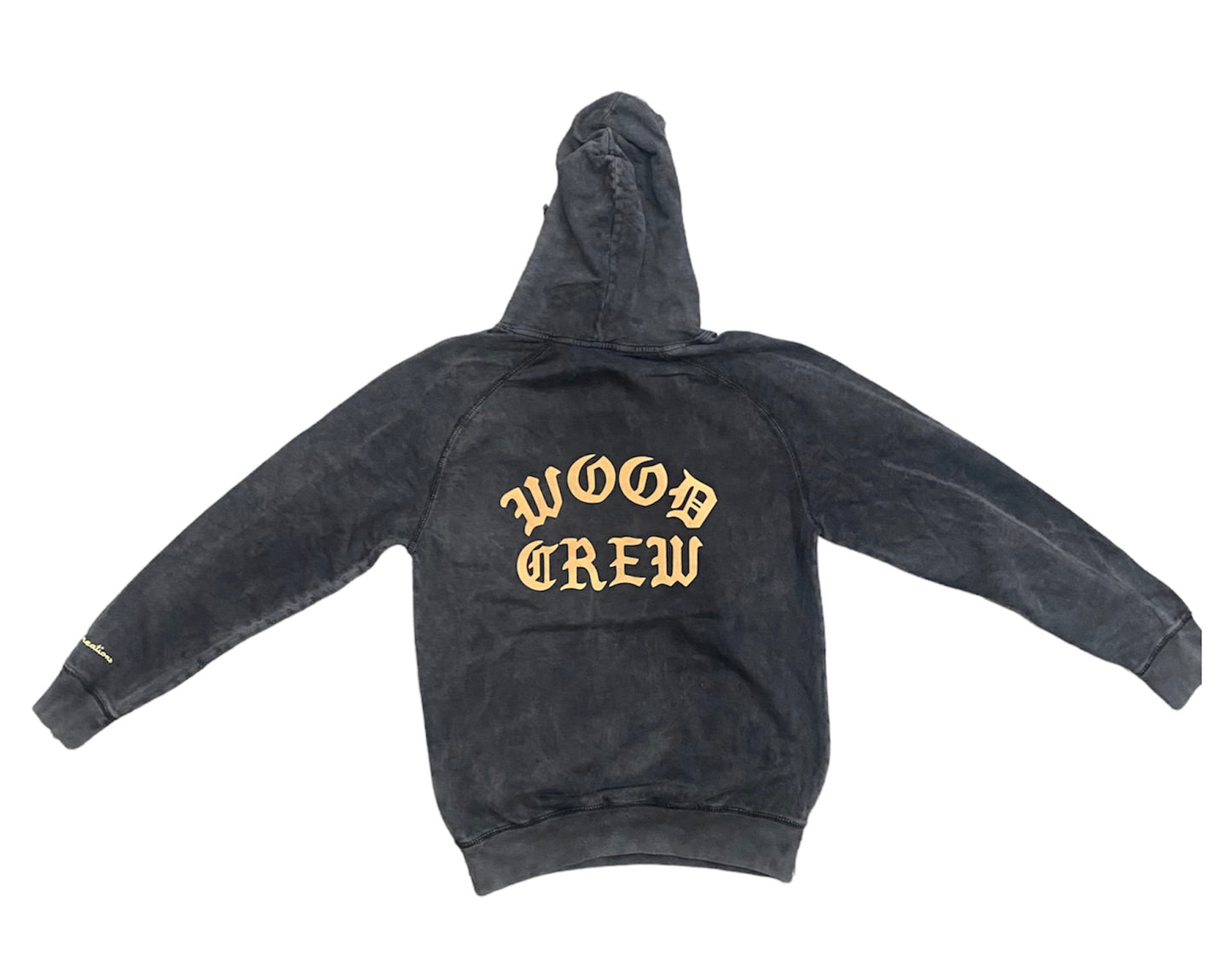 Wood Crew Vintage Hooded Sweatshirt (black/vegas gold)