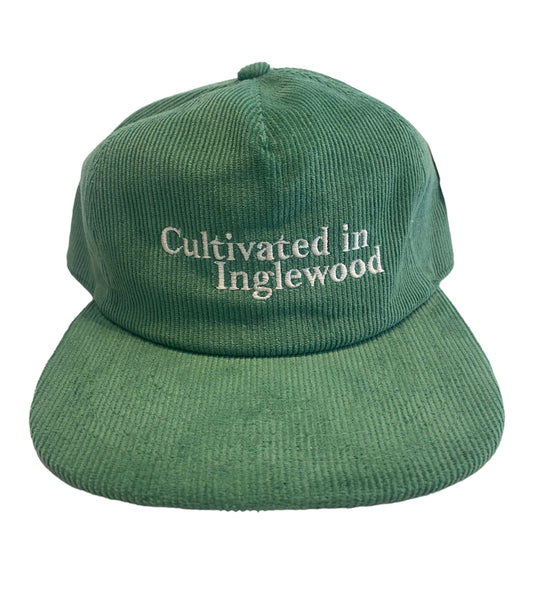 Cultivated in Inglewood Cord Cap - kelly/off white